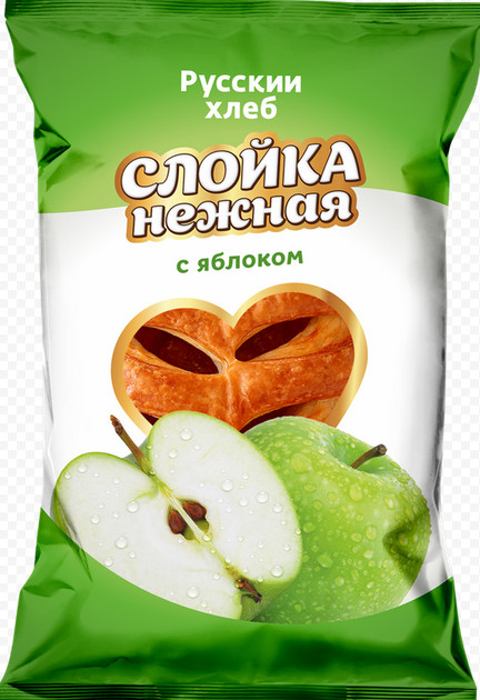 Слойка нежная с яблоком 0,08 кг Русский хлеб (предзаказ)